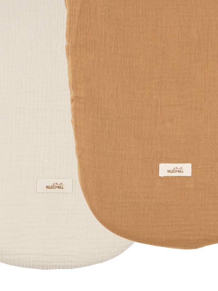 MUSLIN CARRY COT/MOSES BASKET SHEET
2 PACK for wholesale by Malomi Kids