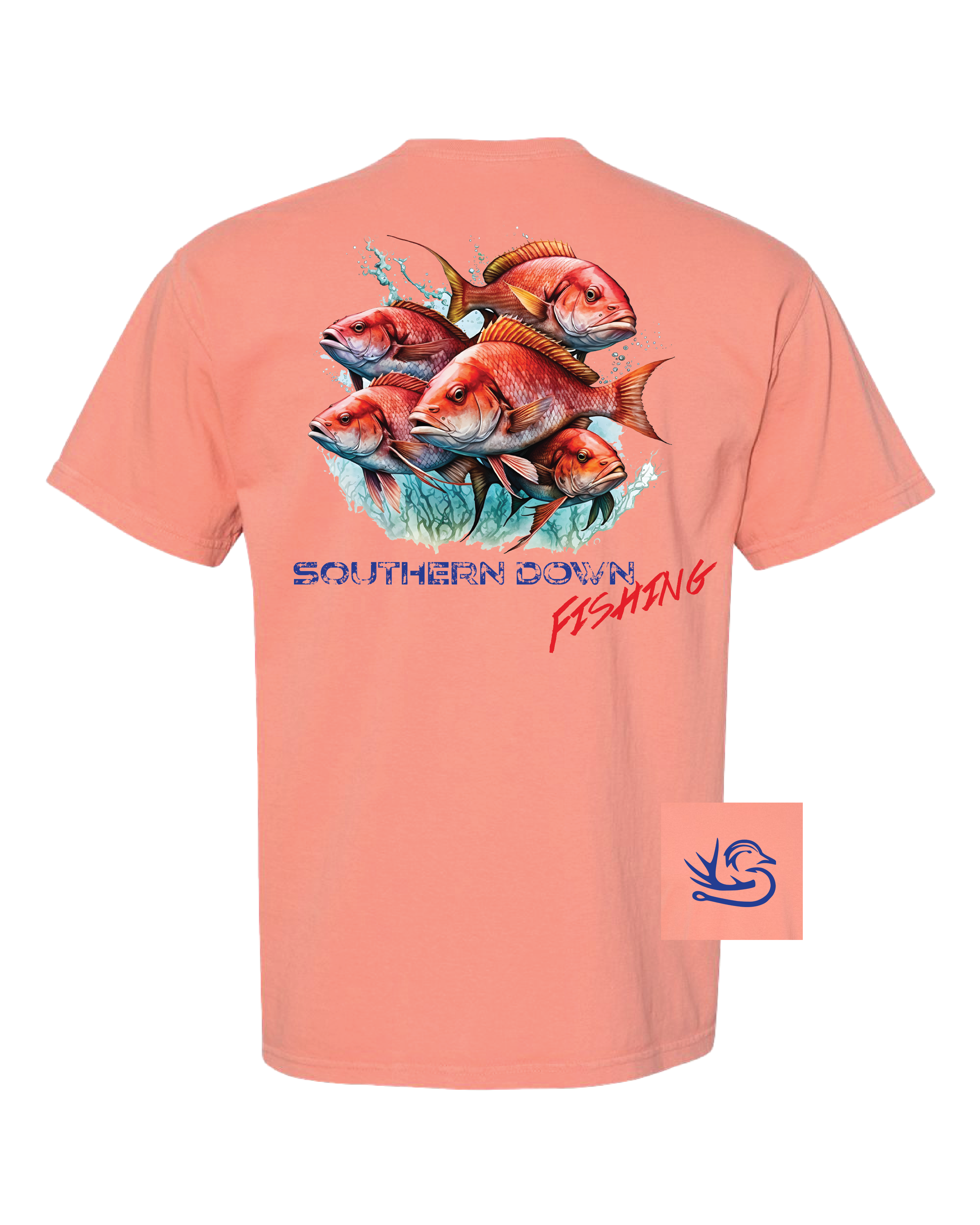 Southern Down Outfitters – T-shirt estampada - Homem por atacado – T-shirt Snapper1