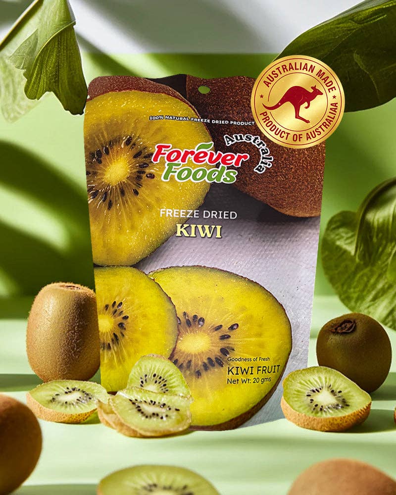Forever Foods – Engroshandel Tørret/dehydreret frugt – Tørret Kiwi i Sprøde Stykker - Frysetørret i Australien0