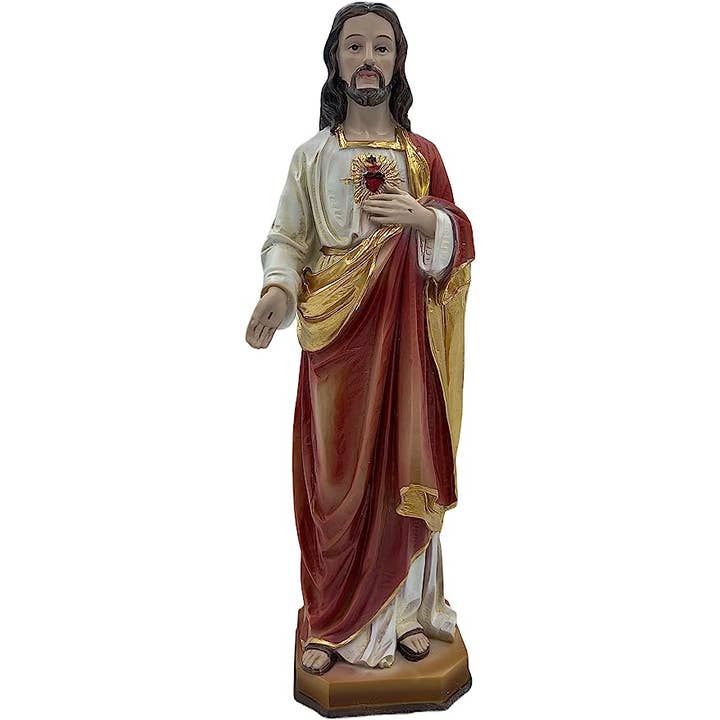 Costa Articoli Religiosi - Wholesale Decorative figurine - Statue of the Sacred Heart of Jesus in resin 12 cm.