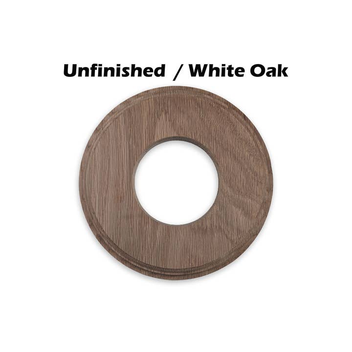 Wild Woodworker - Wholesale Plaque - Customizable White Oak Clock Insert Fitup Blank - Handmade, Versatile & Timeless