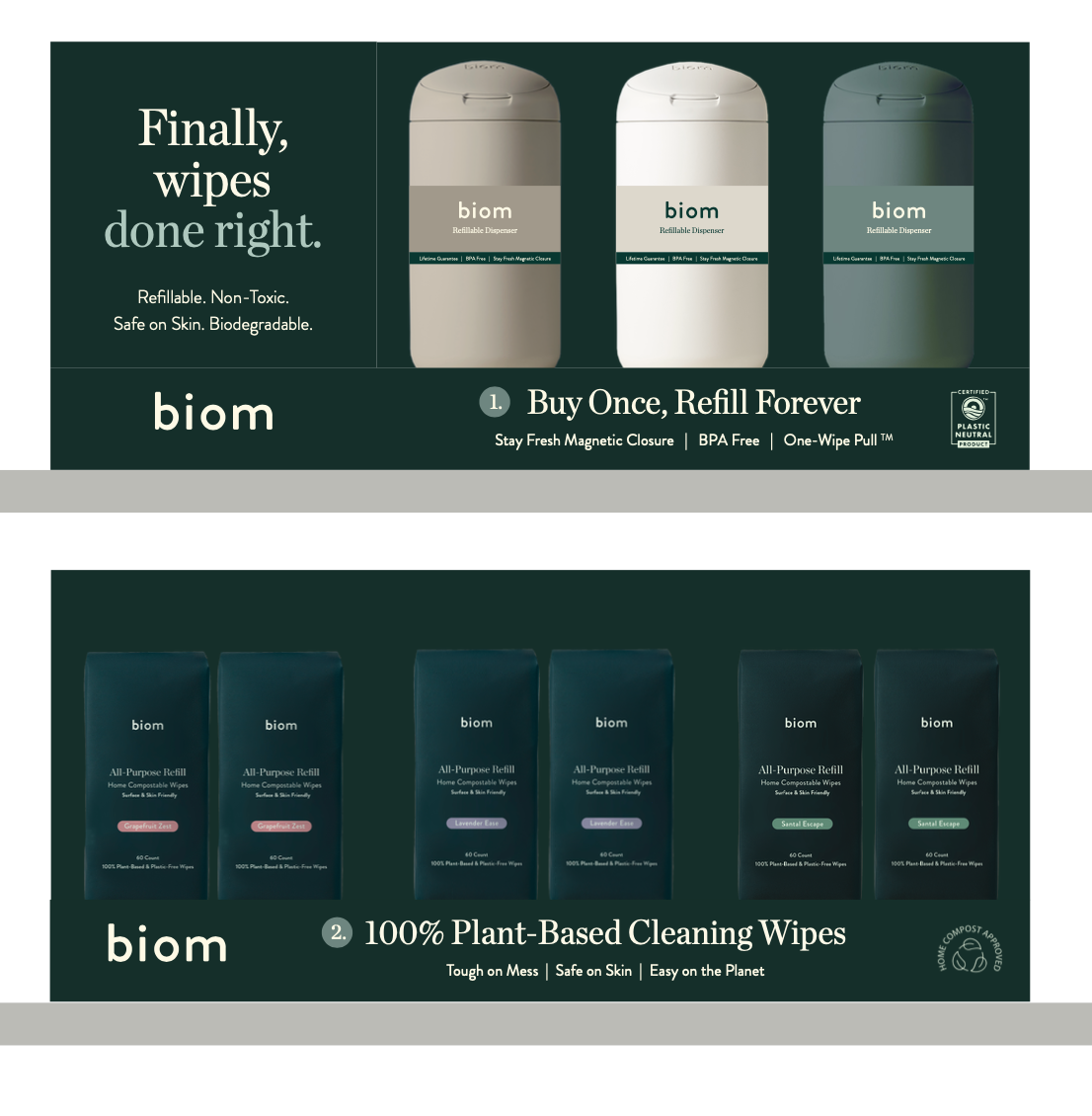 biom - Wholesale All-Purpose Cleaning Wipes - All-Purpose Cleaning Wipe Refill (60ct)13