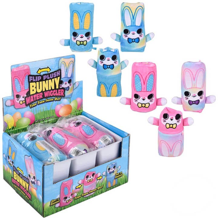 Cute Bunny Plush Water Wiggler Kids Toy- Assorted for wholesale by Pagdee Kids Juniors