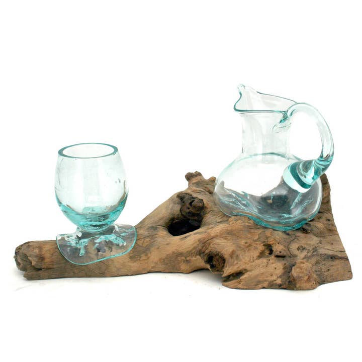 Mini caraffa Driftwood in vetro da 1 tazza per la vendita all'ingrosso da parte di Housewares & Tabletops by Contrast Inc.