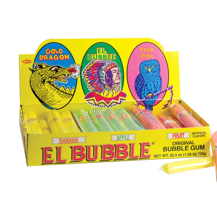 Majestic Wholesale - Wholesale Chewing Gum - El Bubble Original Bubble Gum Cigars Banana Apple Fruit 36CT