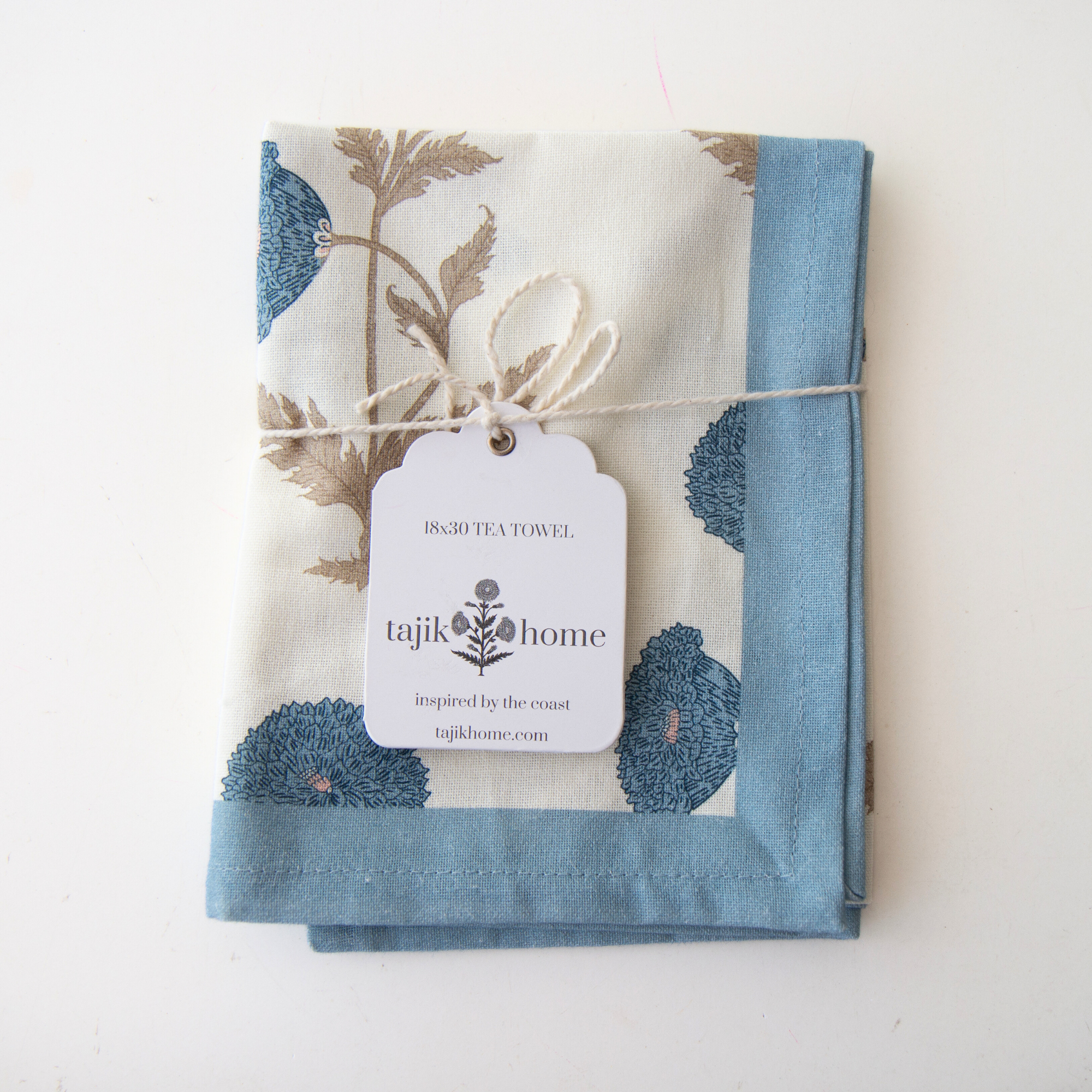 Tajik  Home  LLC - Wholesale Tea Towel - Block Print Tea Towel – Decorative Coastal & Grandmillenial1