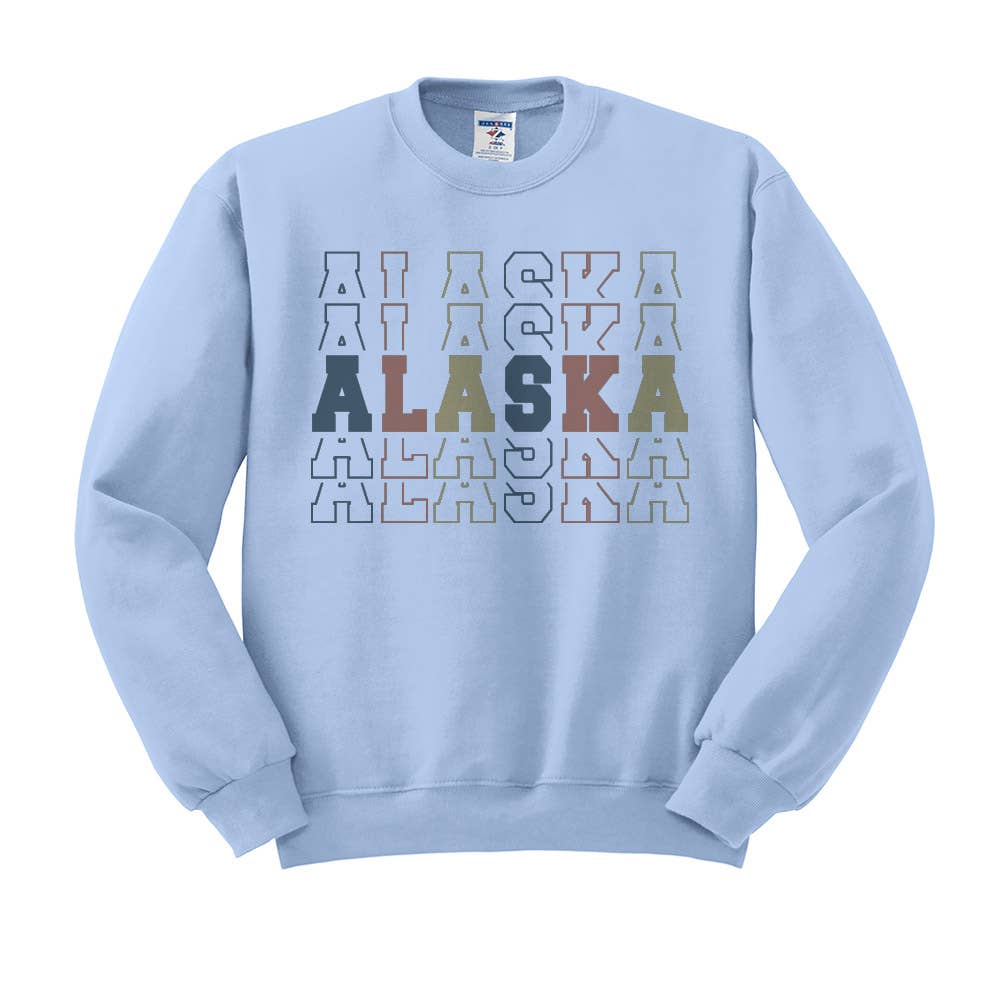 DaisyChainDesignCo - Vendita all'ingrosso Felpa stampata - Donna - Felpa girocollo retrò Alaska1