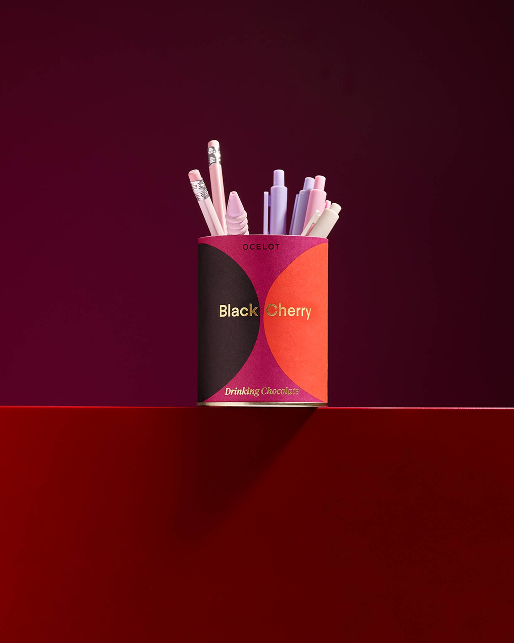 Ocelot Chocolate – wholesale Hot cocoa mix/kit – Black Cherry drinking choc - Organic dark choc flakes, 200g4