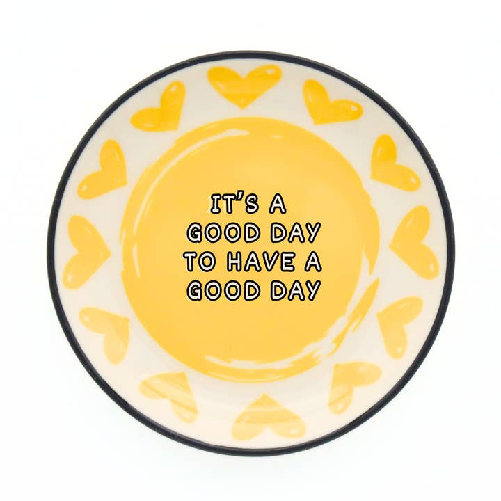 Plateau à Bibelots Rond C'est une Bonne Journée pour Passer une Bonne Journée pour la vente par Properly Improper