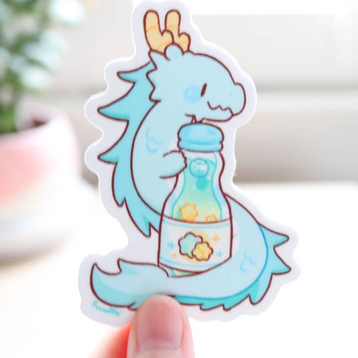 Ramune Dragon Vinyl Sticker for wholesale by Fuwuffle