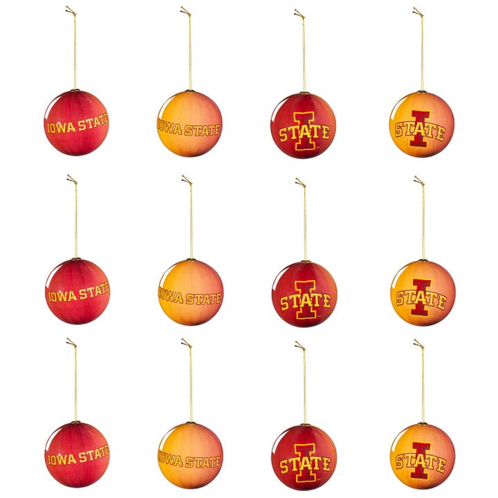 Evergreen Enterprises - Wholesale Ornament Set - 12pc Ornament Set, Iowa State