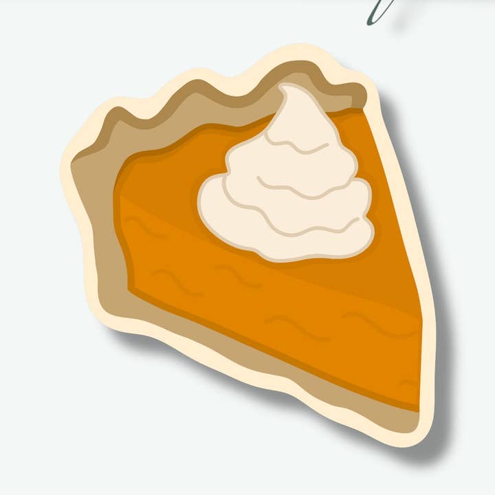 Pumpkin Pie Slice Sticker for wholesale by Succulent Boutique