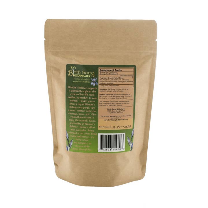 Birth Song Botanicals Co. - Vente Thé en vrac - Thé nourrissant à l'ashwagandha Woman's Balance8