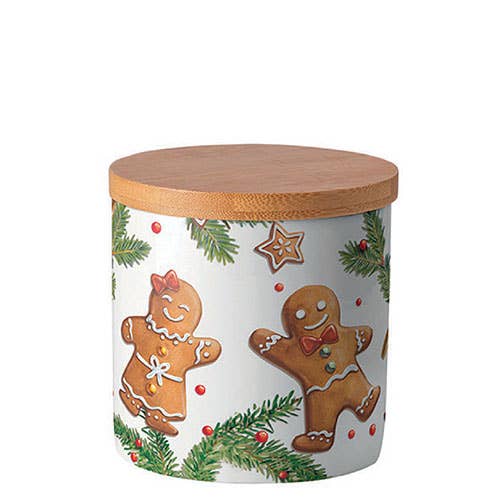 Storage Jar (SMALL) - Gingerbread Cookies for wholesale by Elegant Gifts