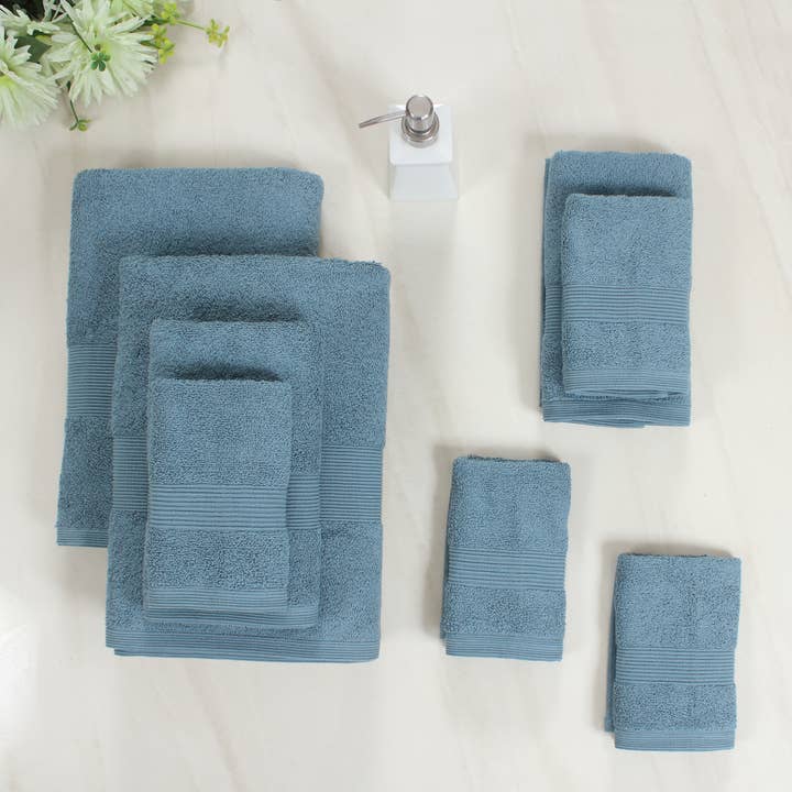 Fabstyles - Wholesale Towel Set - Fabstyles 8 Piece 600 GSM Zero Twist Cotton Towel Set