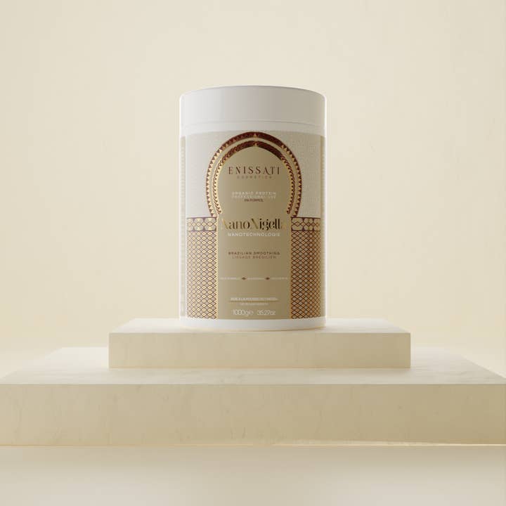 ENISSATI COSMETICS - Wholesale Haarstyling gel/mousse - Formaldehydevrije Braziliaanse keratin smoothing - Nano Nigella 1000 g1