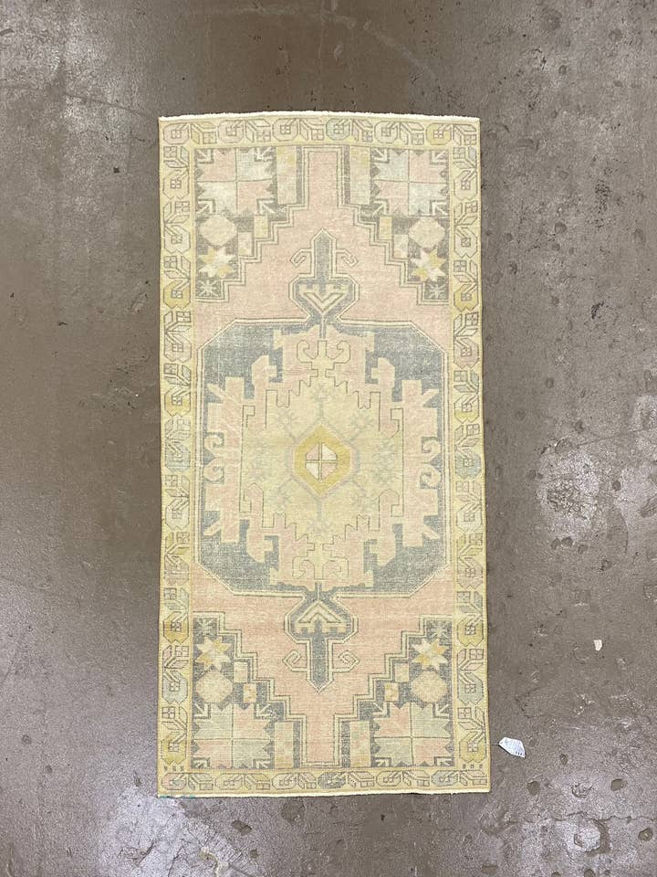 Tapete Vintage Turco Oushak | 1,25 x 2,72 por atacado de Vintage Loomz