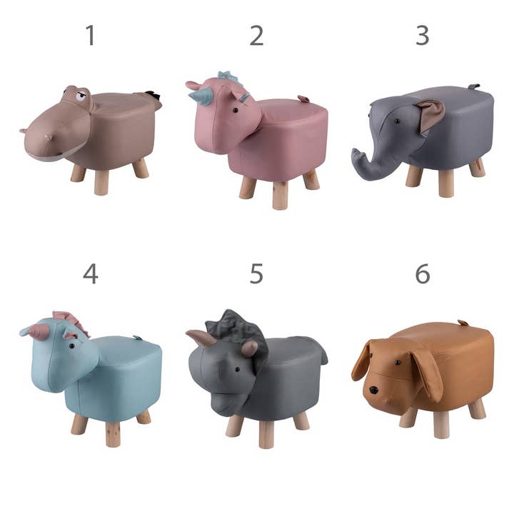 TABURETE INFANTIL ANIMAL 45X24X28CM 6 SURT. KIDS para venta al por mayor de VdE Tivoli 1996