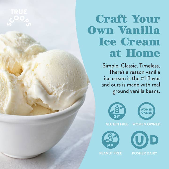 True Scoops - Wholesale Ice Cream/Sorbet - True Scoops Vanilla Ice Cream Mix (Min 6 units)3