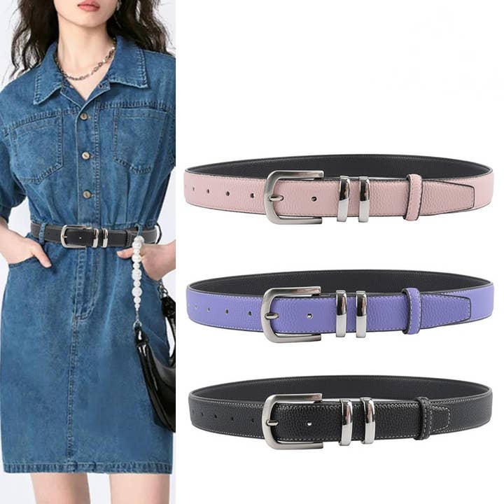 PEACH ACCESSORIES - Wholesale Belt - Women's - Silver Crown Leather Belts BEL050