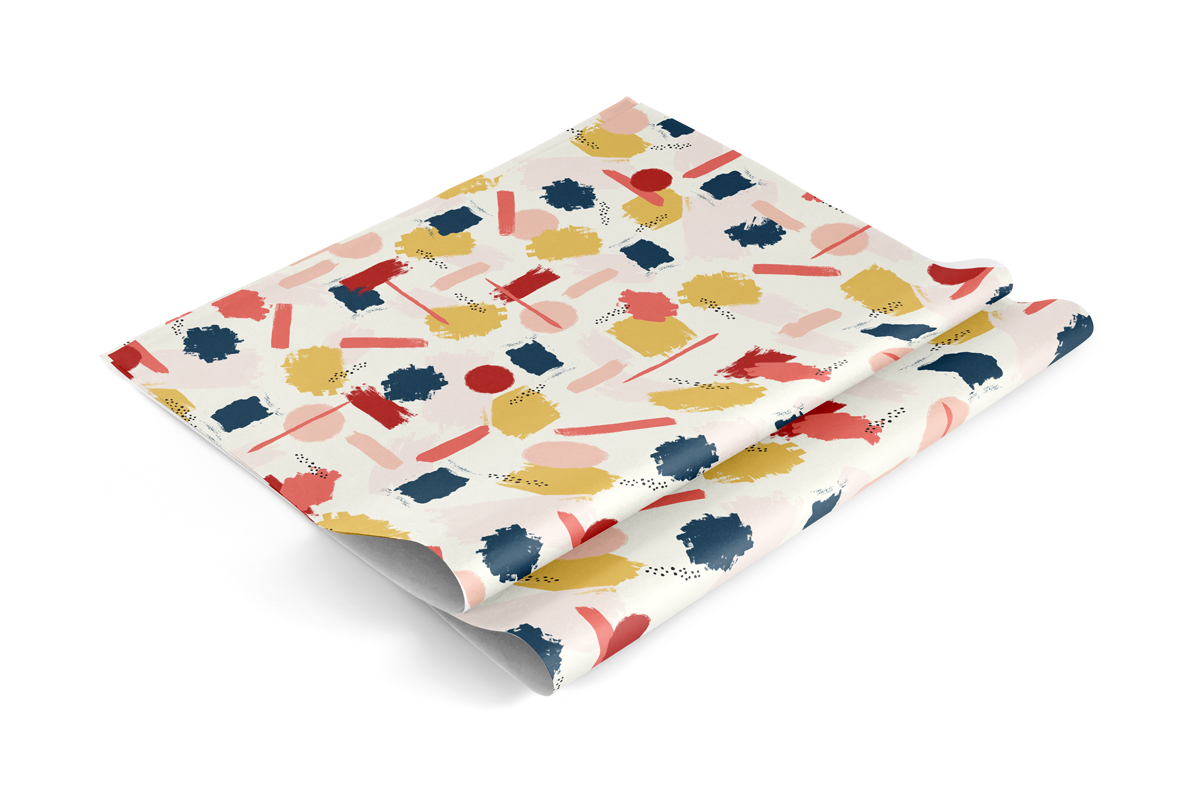 Dahlia Press - Wholesale Flat Wrap - Paint 1 (Swash) - Gift Wrap (Single Sheets)0