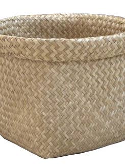 HMS05 Cesto portaoggetti rotondo in erba marina beige, diam. 29 x h 19 cm per la vendita all'ingrosso da parte di HAMI & CO