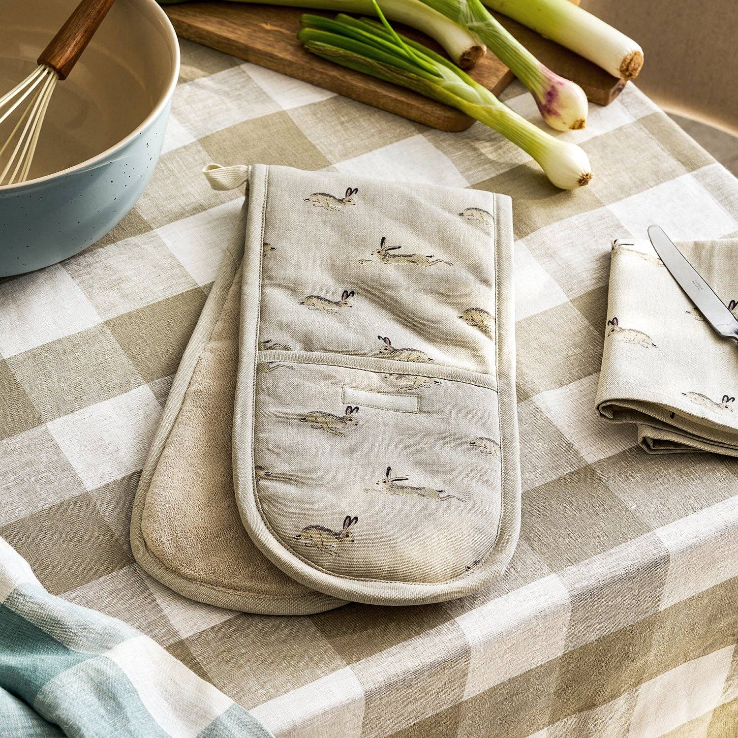 Sophie Allport – wholesale Oven mitt/pot holder – Hare Double Oven Glove0