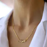 JoyPersonalized - Wholesale Pendant/Charm Necklace - 14k Solid Gold Name Necklace-Customized Necklace, 50 Microns5