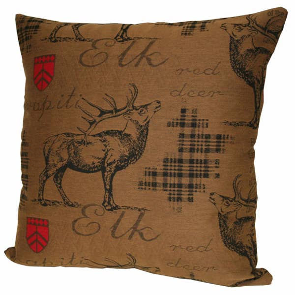 Elliot the Elk kussen - chocoladebruin voor wholesale door Rennie & Rose