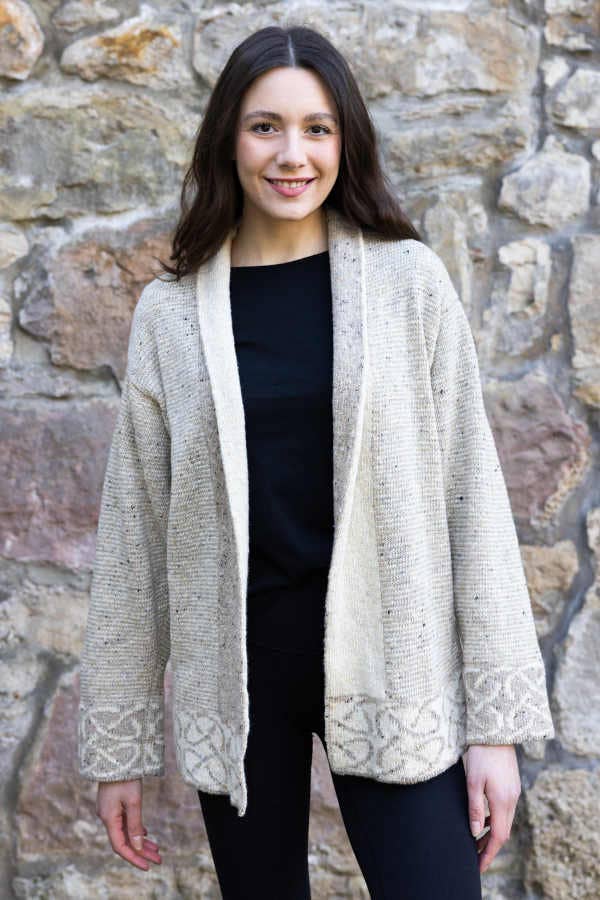 Knitted in Edinburgh – wholesale Jacket – Women's – Oat Skye Jacket0