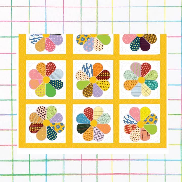 Cartão de edredão amarelo por atacado de Middle Sister Card Co.