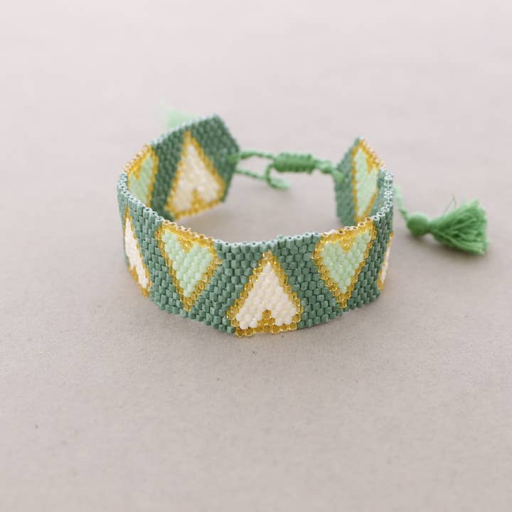 Sonata – Großhandel Click-Button-Schmuck – Etnica Makramee-Armband mit Perlen