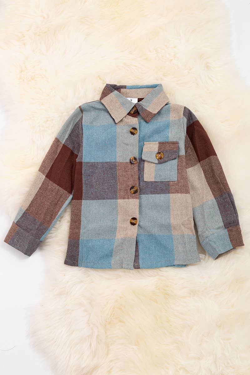 2pcs Toddler Boy Casual Plaid 100% Cotton Shirt & Splice Shorts Set