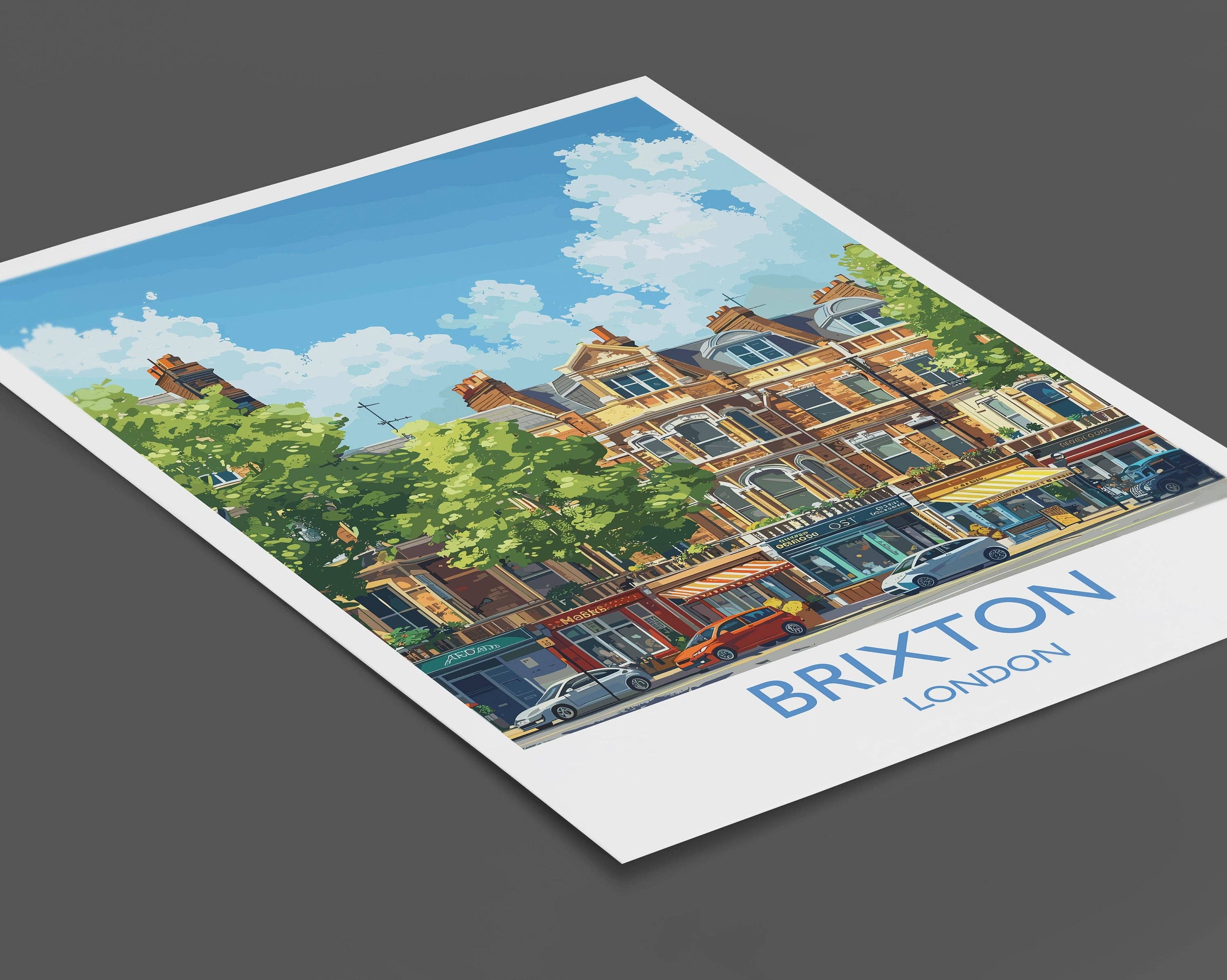 NQ Media Designs - Wholesale Art Print - Brixton Travel Print, Travel Poster of Brixton, London Poster, Brixton Art Gift, London Art Lovers UK Travel Gift5
