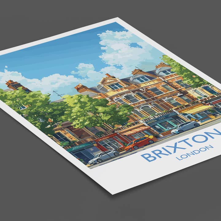 NQ Media Designs - Wholesale Art Print - Brixton Travel Print, Travel Poster of Brixton, London Poster, Brixton Art Gift, London Art Lovers UK Travel Gift5