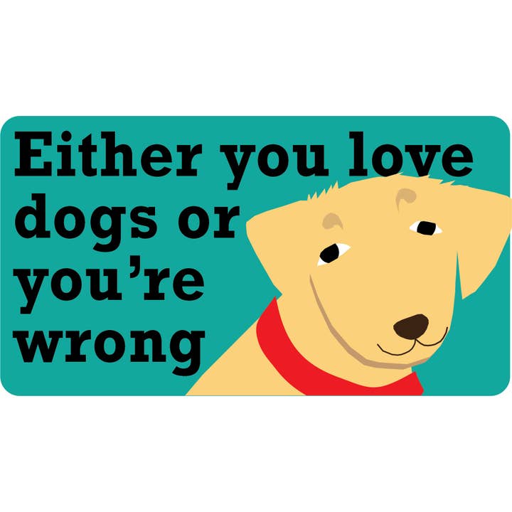 Love Dogs Bumper sticker for wholesale by Glad Dog Cards