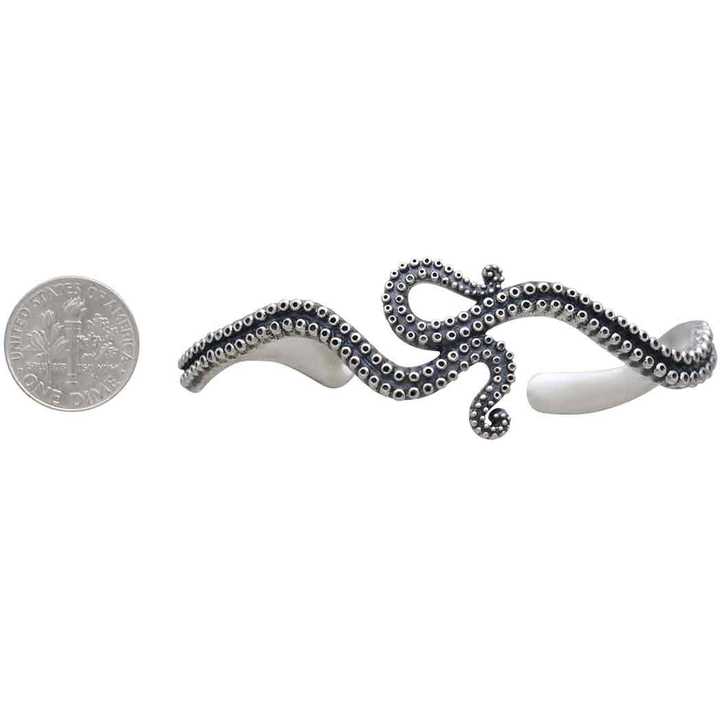 Nina Designs - Wholesale Cuff Bracelet - Sterling Silver or Bronze Octopus Tentacle Cuff Bracelet4