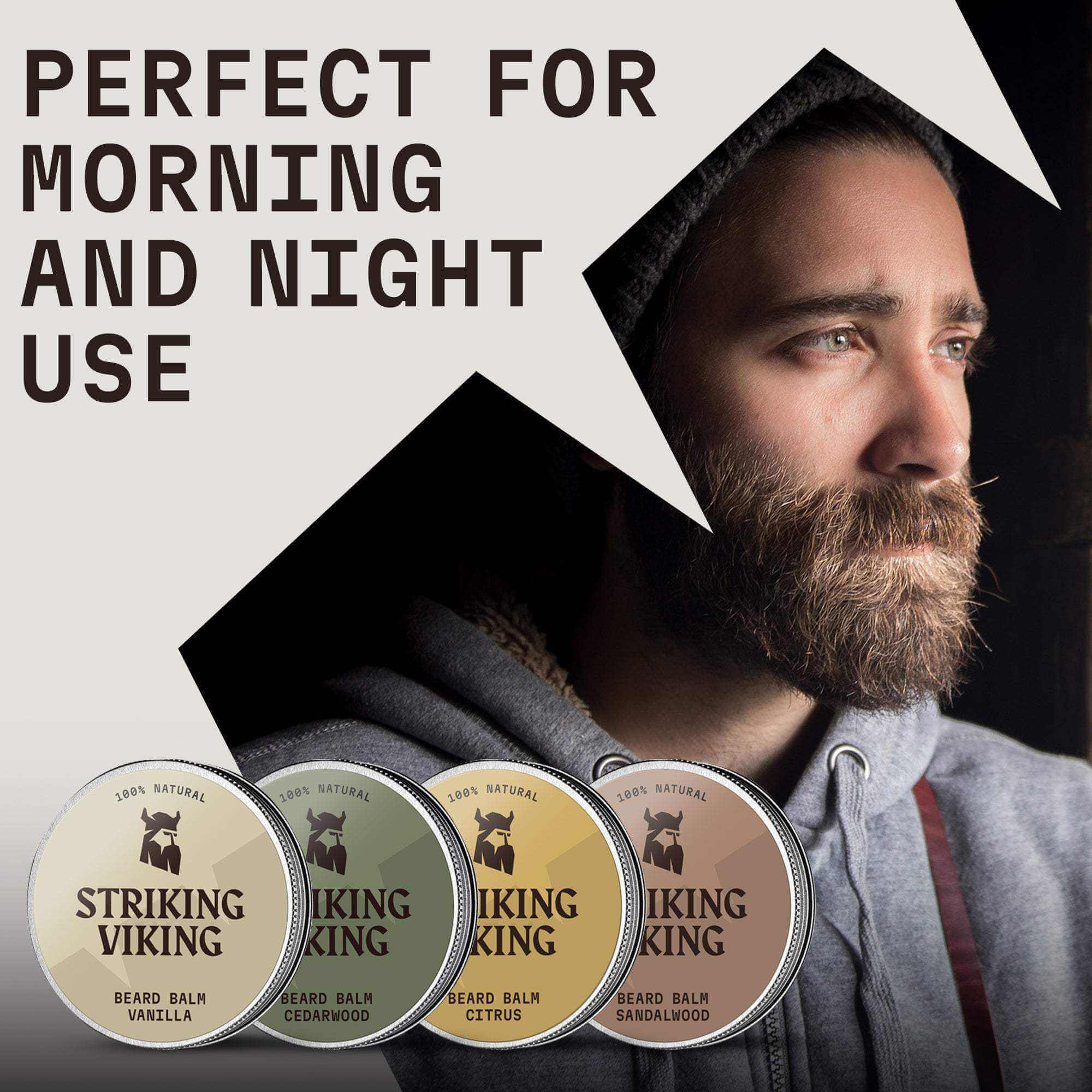 Striking Viking - Wholesale Beard Styling Product - Beard Balm Variety - 4 Pack Set2