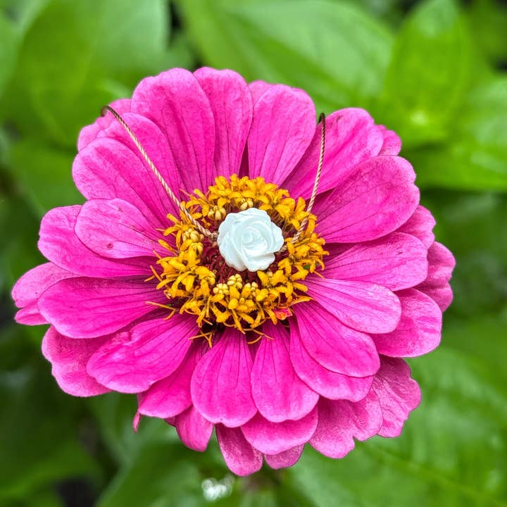 Merelani Designs - Wholesale Pendant/Charm Necklace - Mother of Pearl White Carved Flower Cord Necklace 1