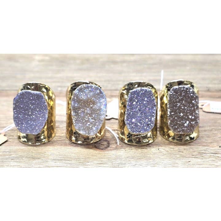 Sandra Ling Designs - Wholesale Cocktail/Statement Ring - Gilded Galaxy Druzy Ring