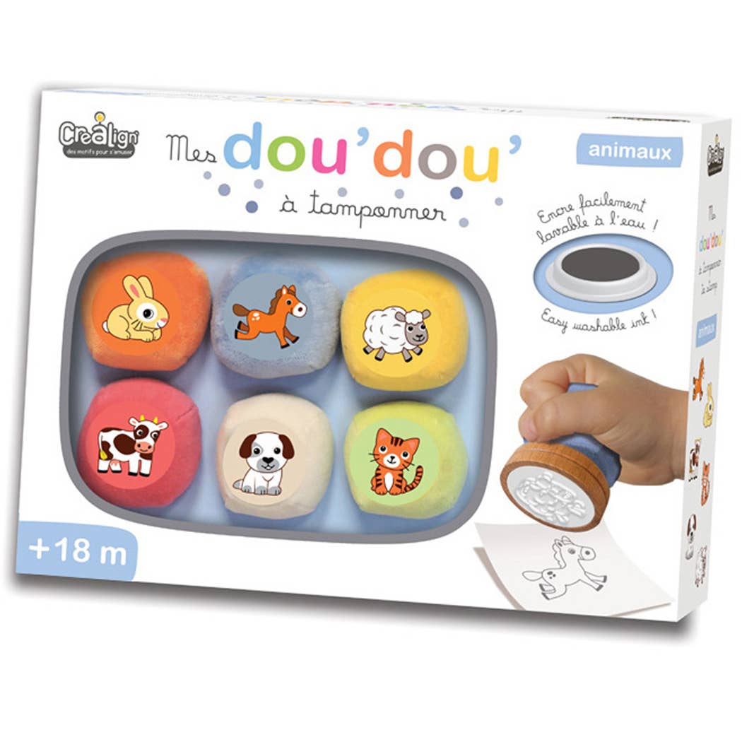 Créa Lign' - Wholesale Rubber/Decorative Stamp - Kids & Baby - Dou' Doo 'Animal Stamps0