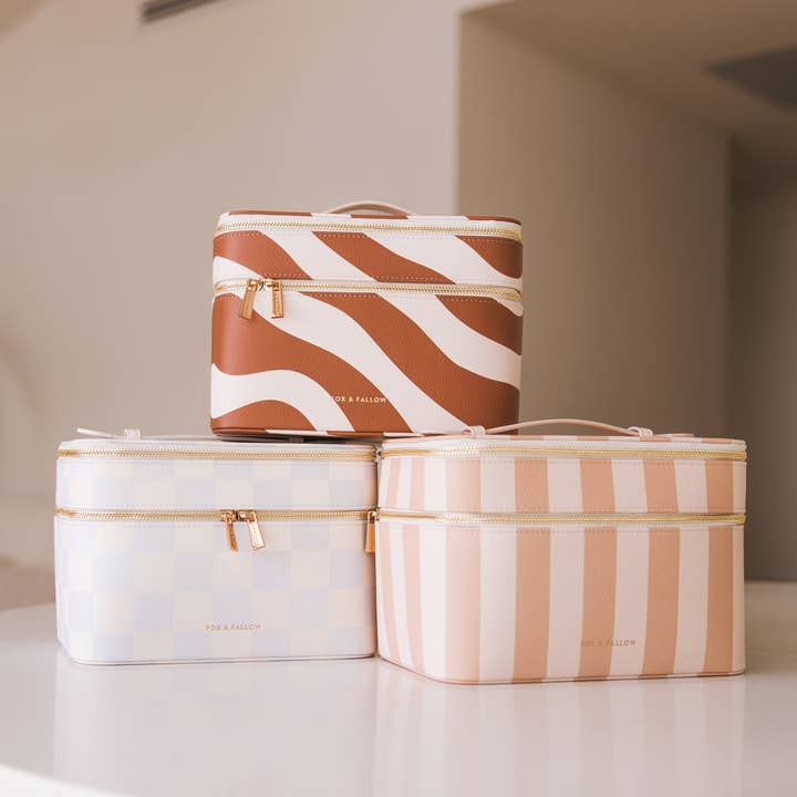 Fox & Fallow - Wholesale Make-up/cosmetic bag - Rust Swirl Vanity Case - 'The Classic'34