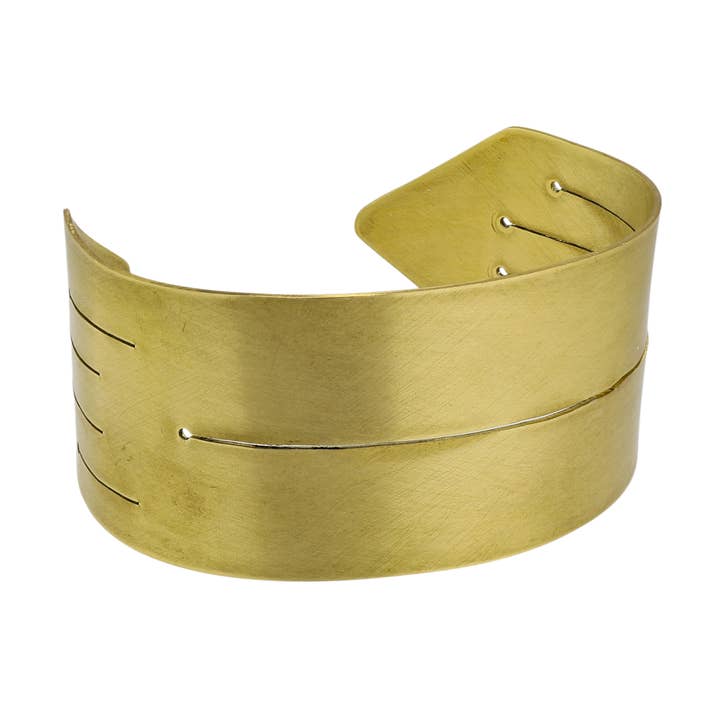 Bracciale in ottone spazzolato con stelle cadenti per la vendita all'ingrosso da parte di Exclusive SB Jewelry