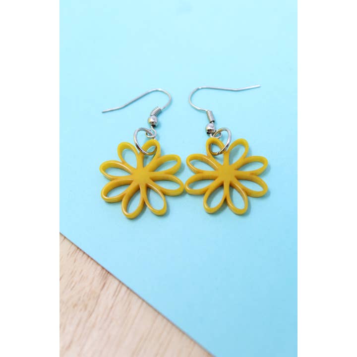 Muichic Natural Jewelry - Wholesale Dangle Earrings - Flowers Tagua Earrings Handmade Fairtrade Lightweight13