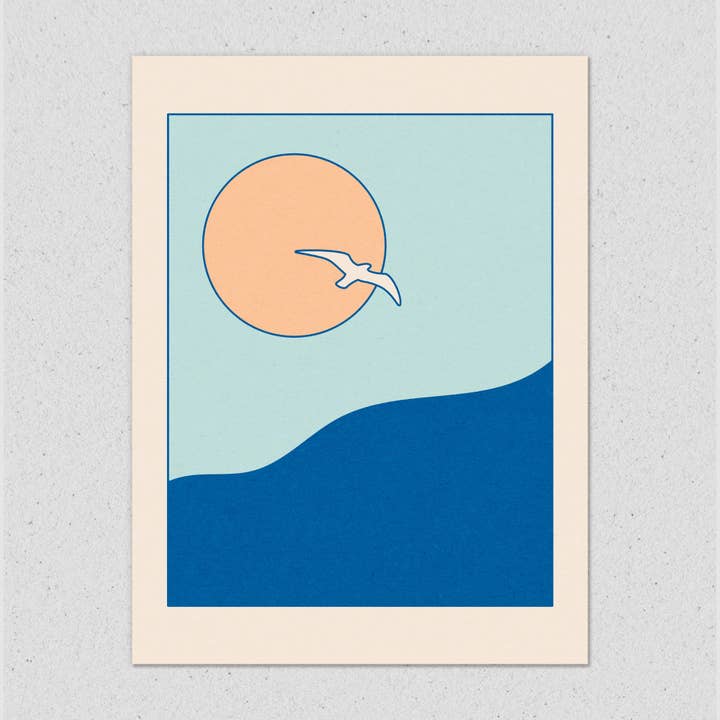 Imprimé Soar Art - Bleu pour la vente par Circa 78 Designs