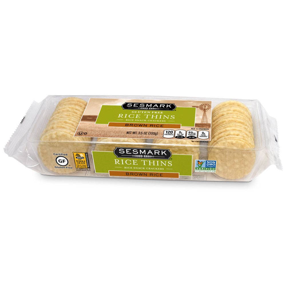 KeHE Distributors, LLC - Wholesale Rice - Sesmark Rice Thins, Brown Rice, 3.5 Oz0