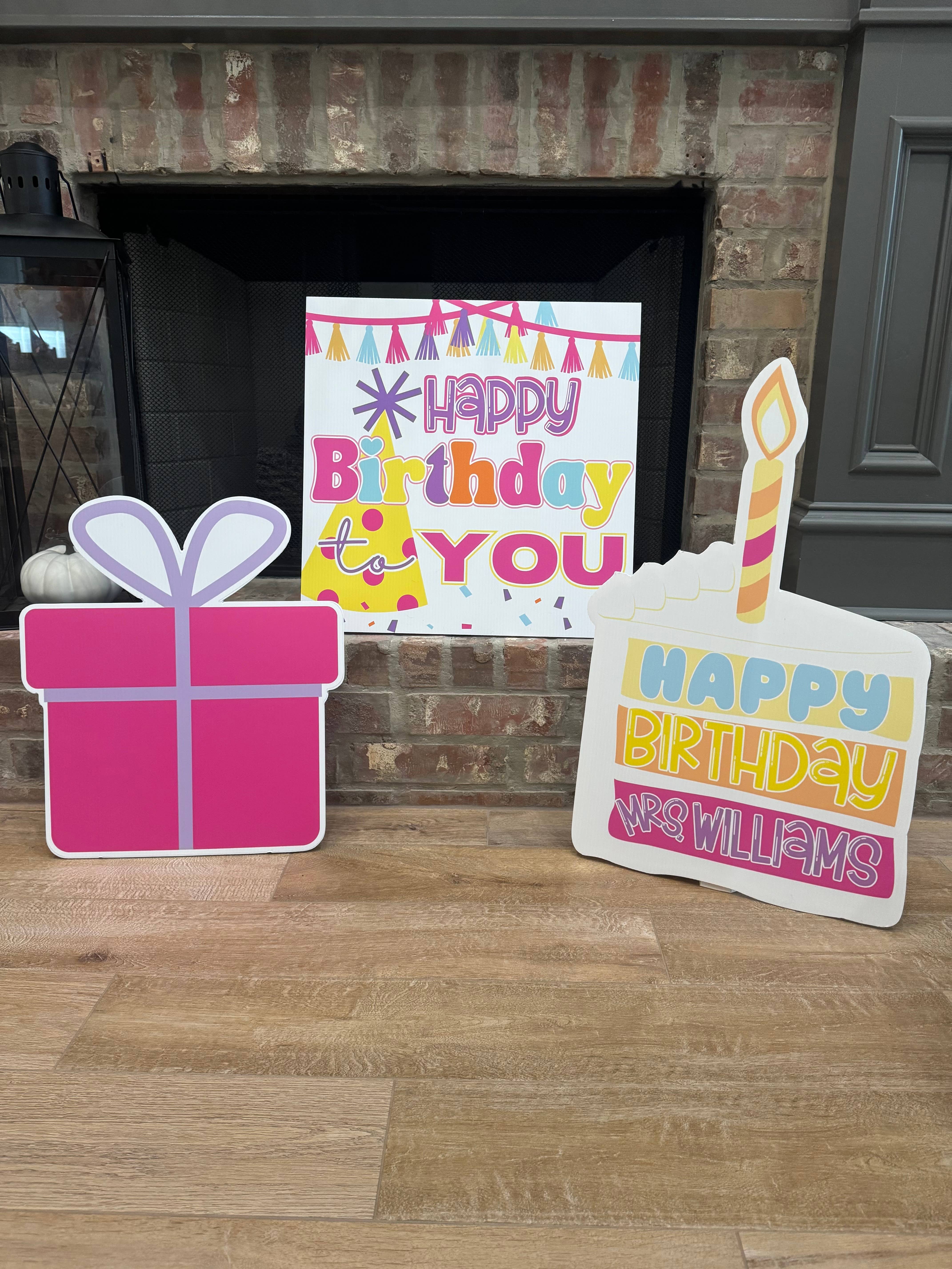 Lovely Reese - Wholesale Outdoor Sign - Happy birthday to YOU