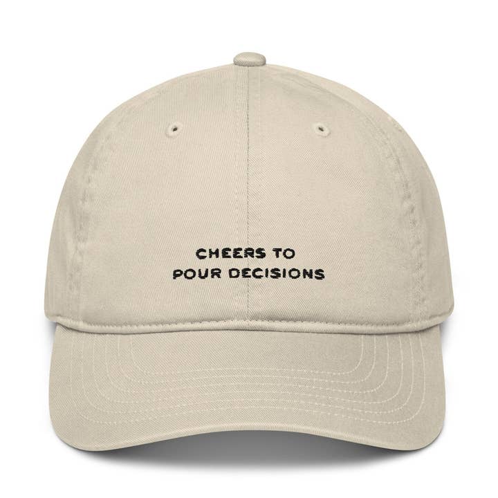Cheers to Pour Decisions | Embroidered Baseball Hat for wholesale by Swizzle Candles