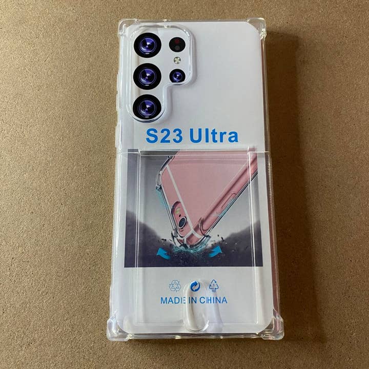 Blød TPU Klar Etui Med Kortlomme - Til Samsung S23 Ultra for engroshandel hos Mos Accessories