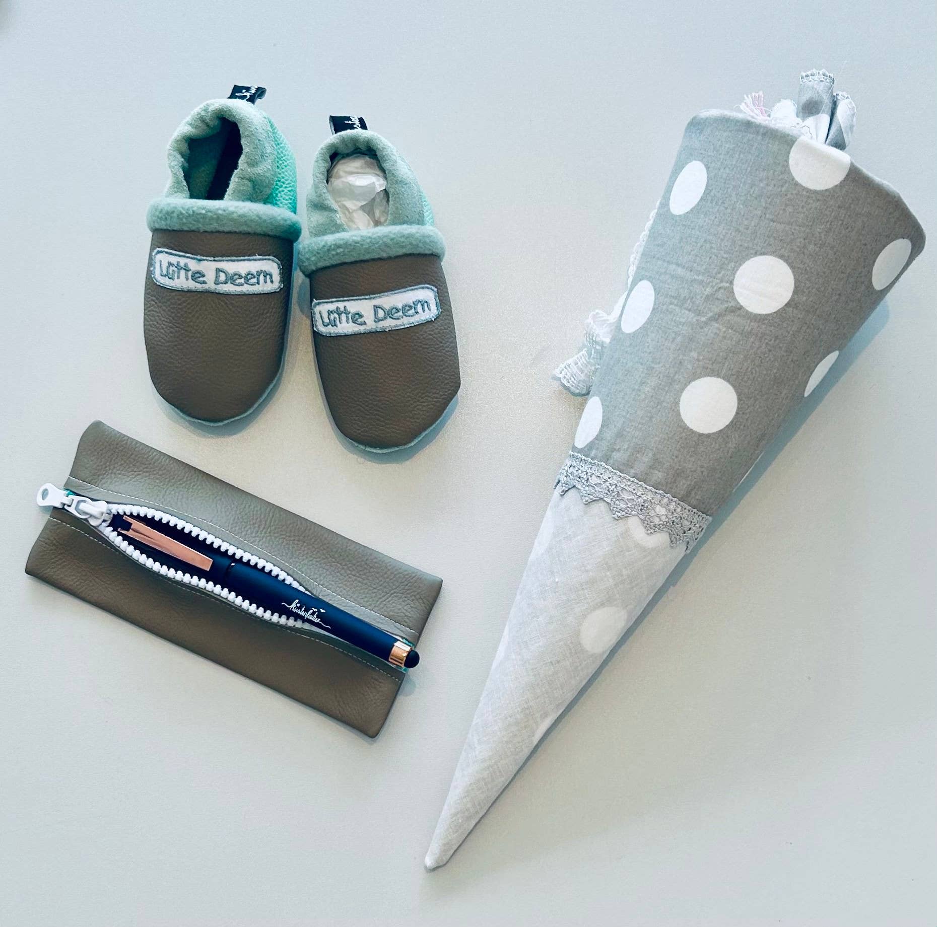 Küstenfieber® - Vendita all'ingrosso Confezioni regalo - Cono scolastico piccolo in cotone 100% - cono gemello, cono zucchero o per asilo3